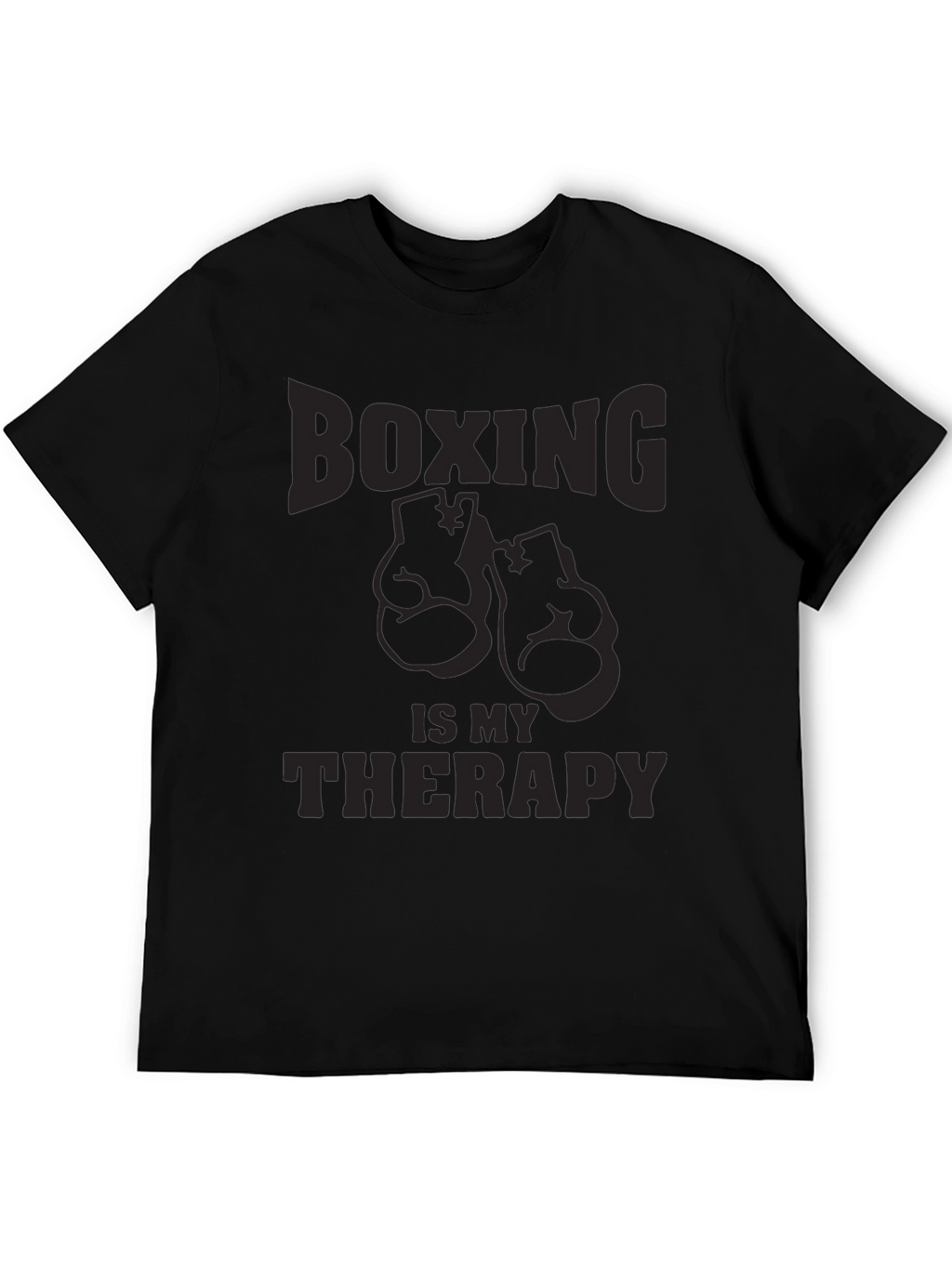Boxing Is My Therapy T-Shirt - Black Graphic Tee