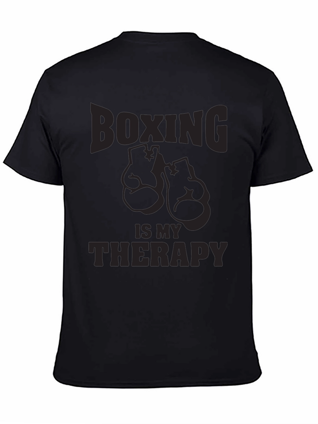 Boxing Is My Therapy T-Shirt - Black Graphic Tee