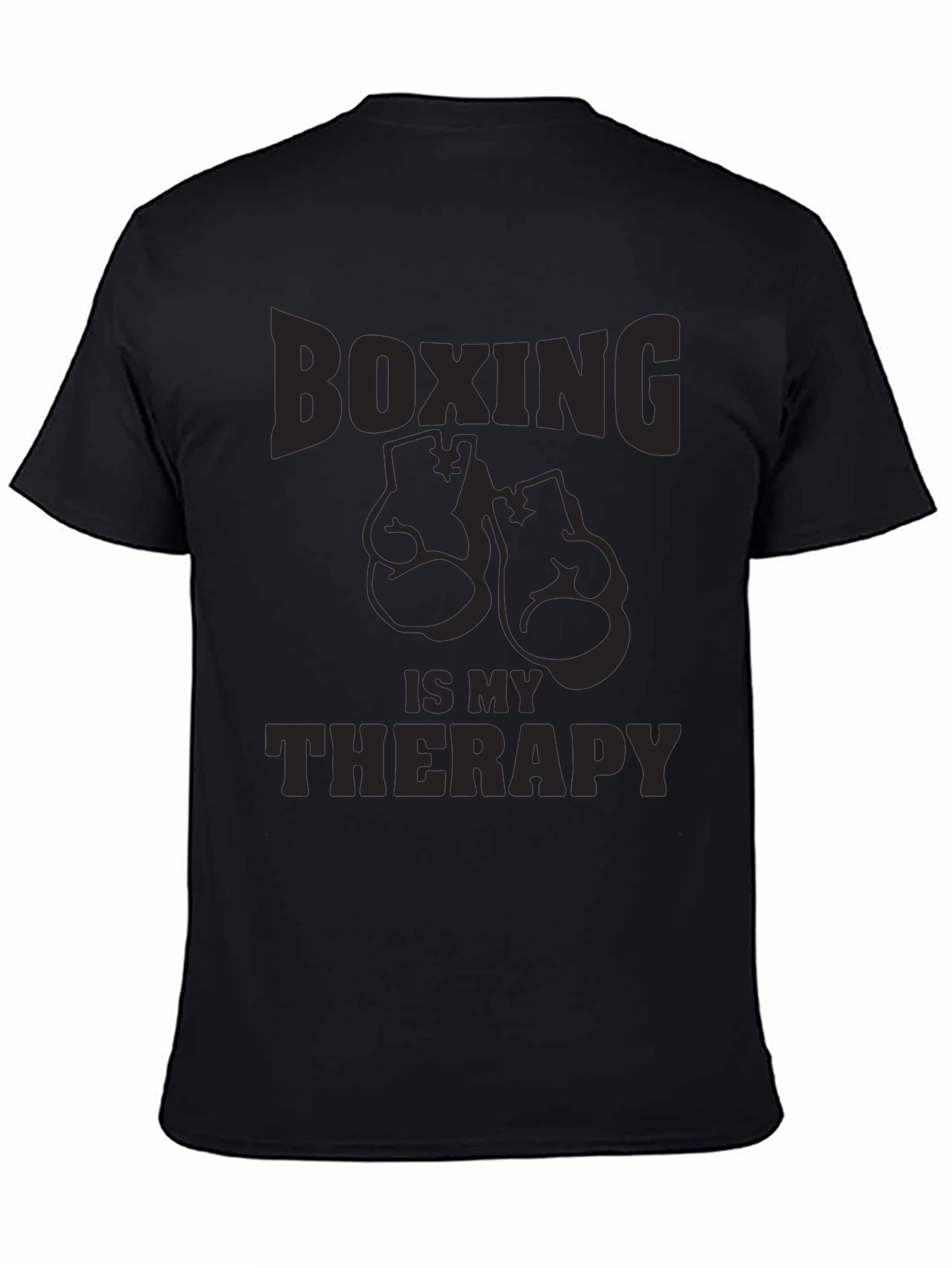 Boxing Is My Therapy T-Shirt - Black Graphic Tee