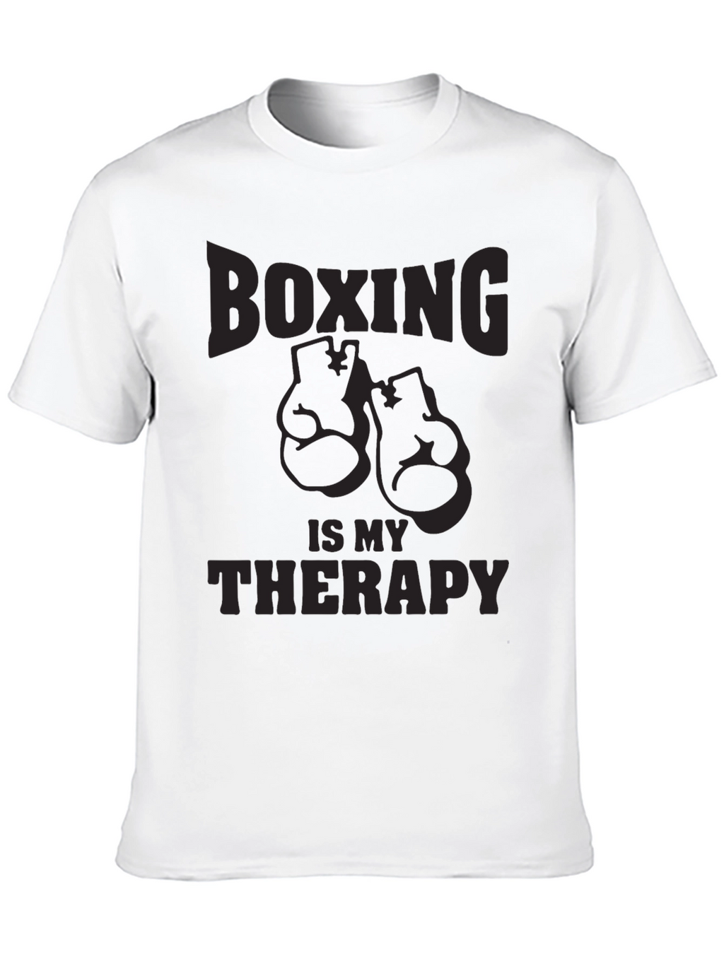 Boxing Is My Therapy T-Shirt - Black Graphic Tee