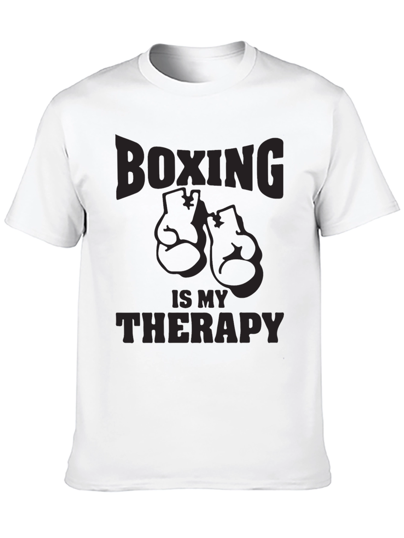 Boxing Is My Therapy T-Shirt - Black Graphic Tee