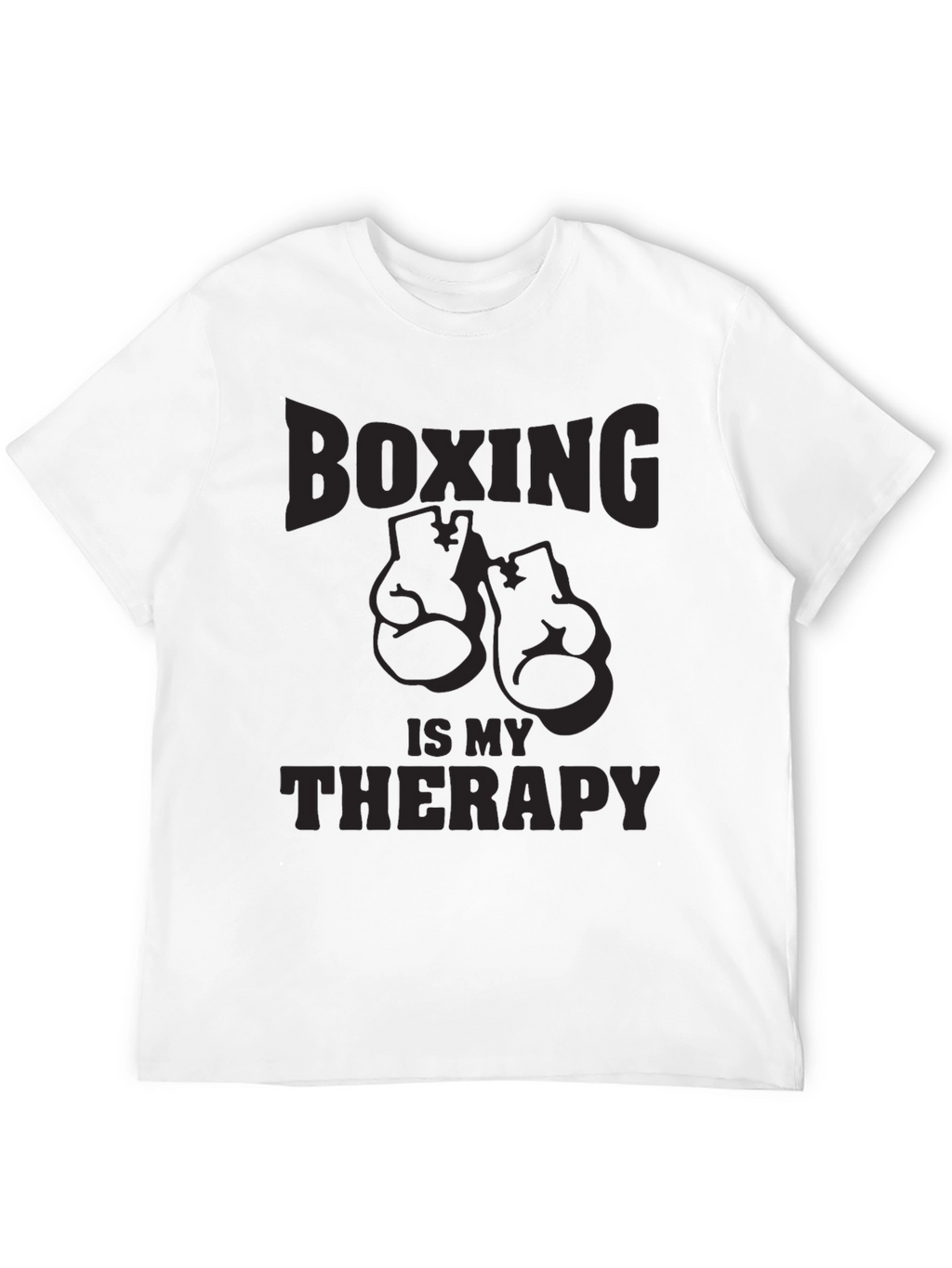 Boxing Is My Therapy T-Shirt - Black Graphic Tee