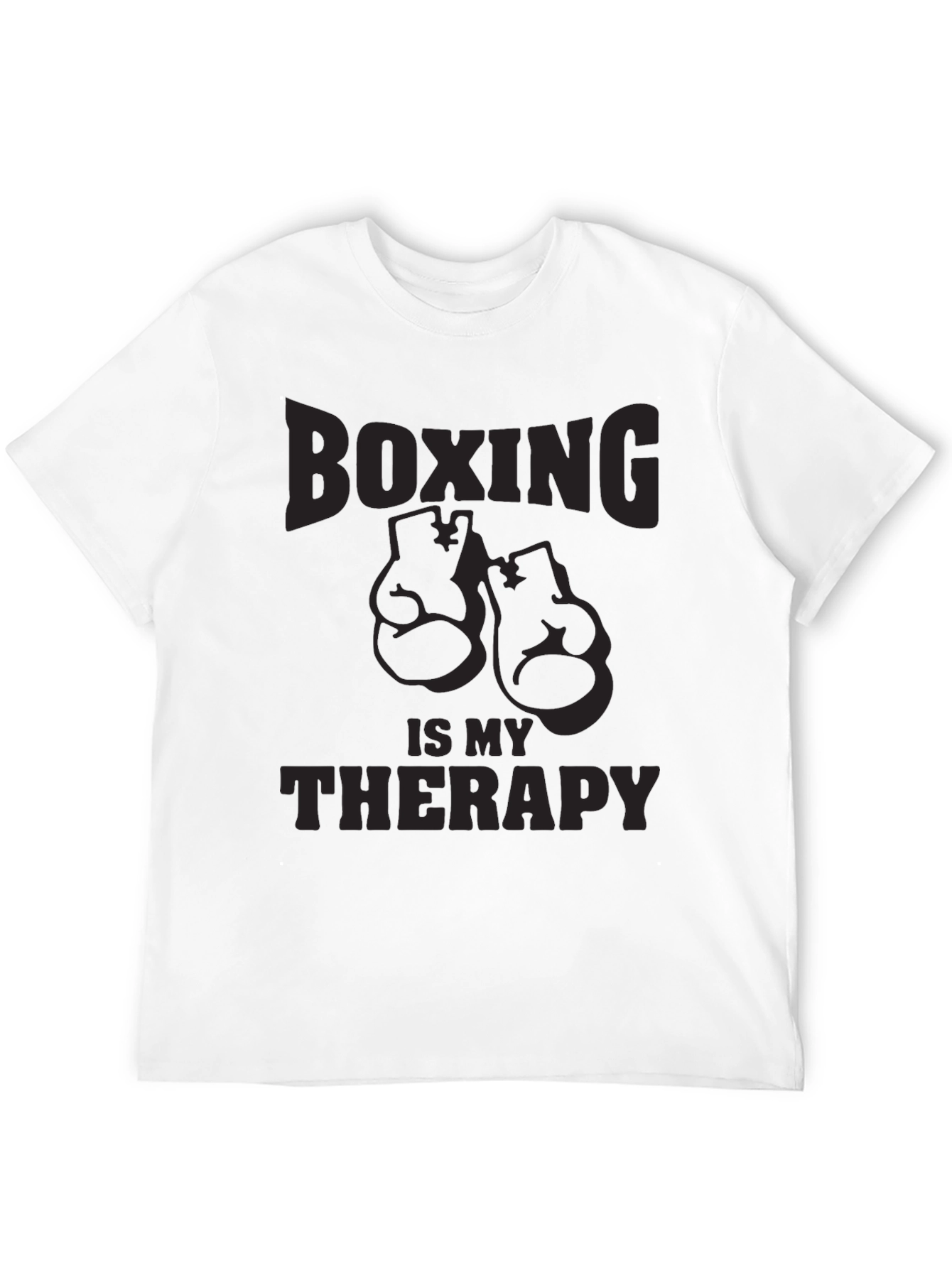 Boxing Is My Therapy T-Shirt - Black Graphic Tee