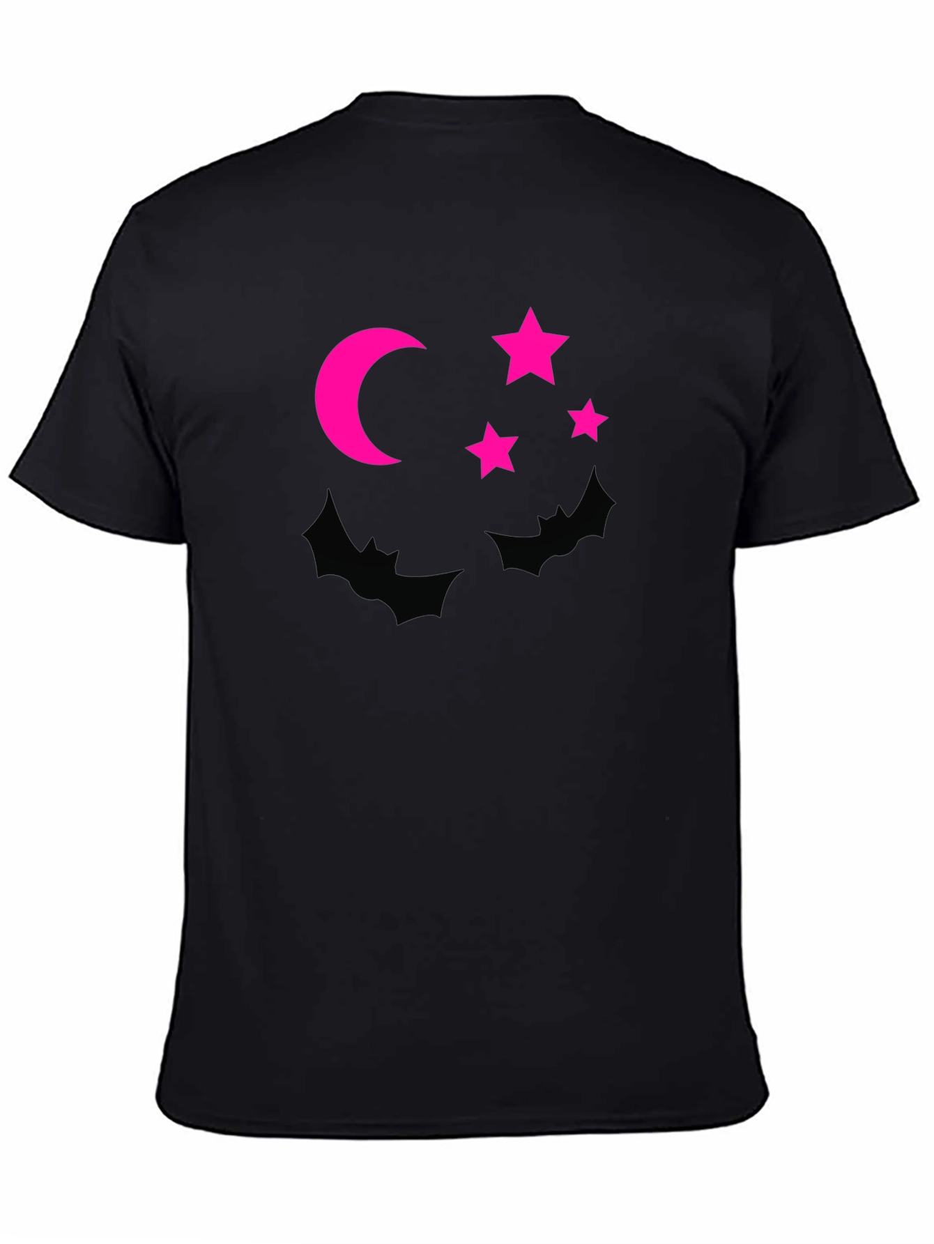 Halloween Bats Moon Stars Graphic Tee