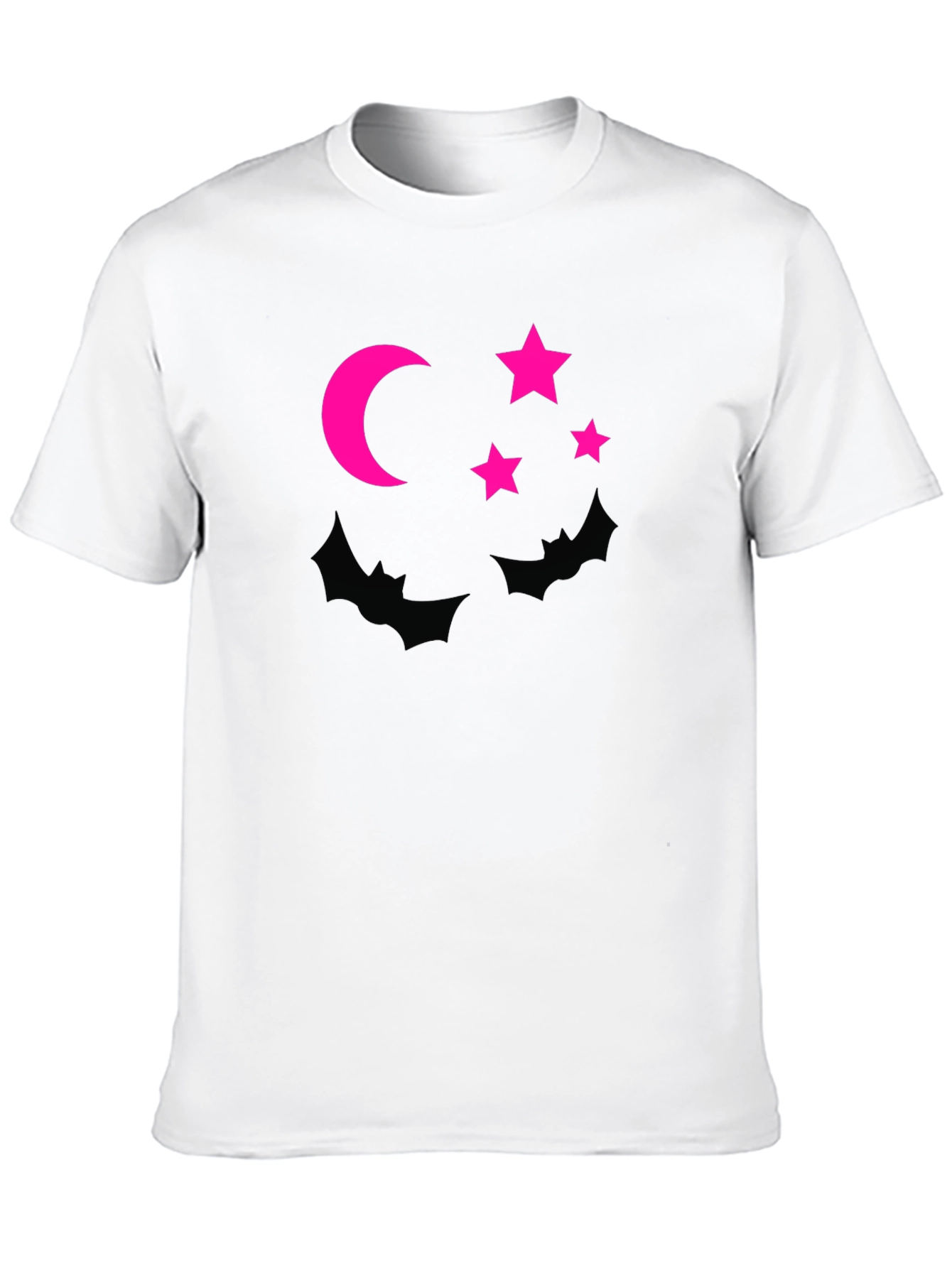 Halloween Bats Moon Stars Graphic Tee