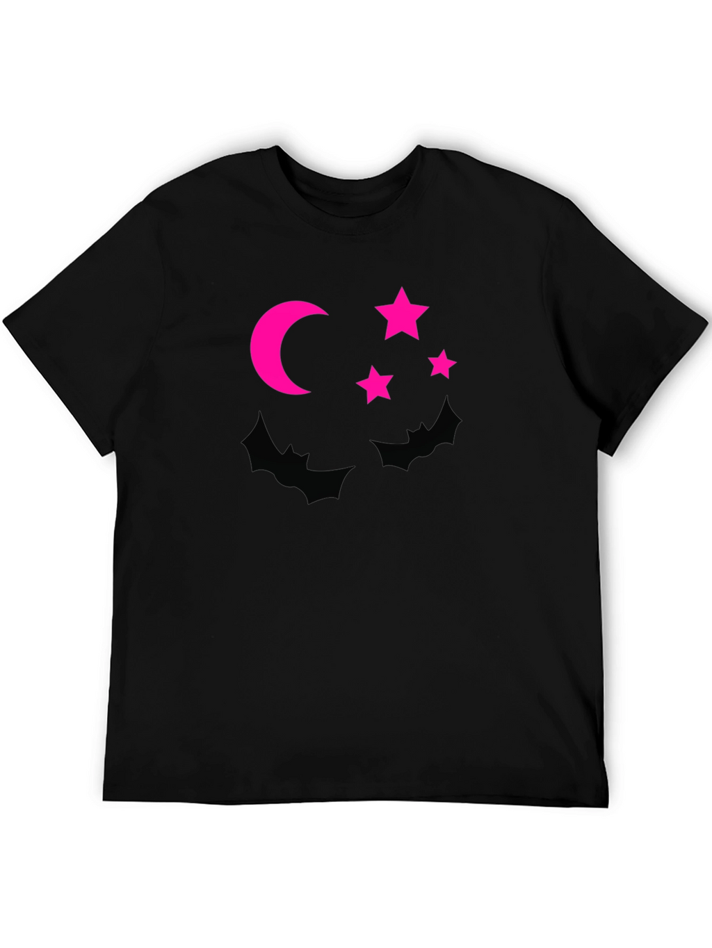 Halloween Bats Moon Stars Graphic Tee
