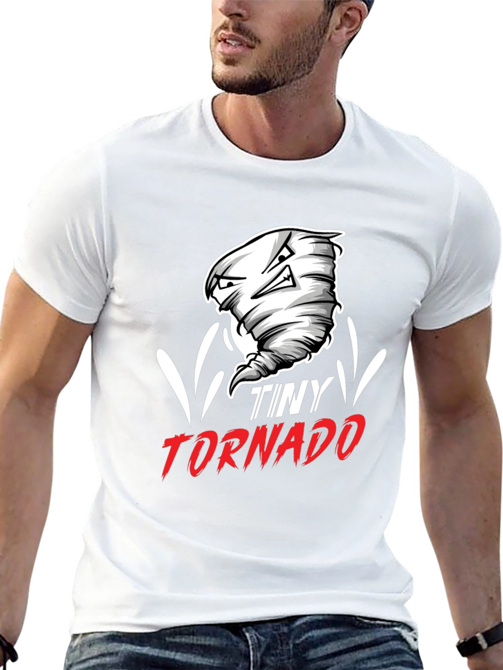 Tiny Tornado Graphic Tee - Black Cotton Blend