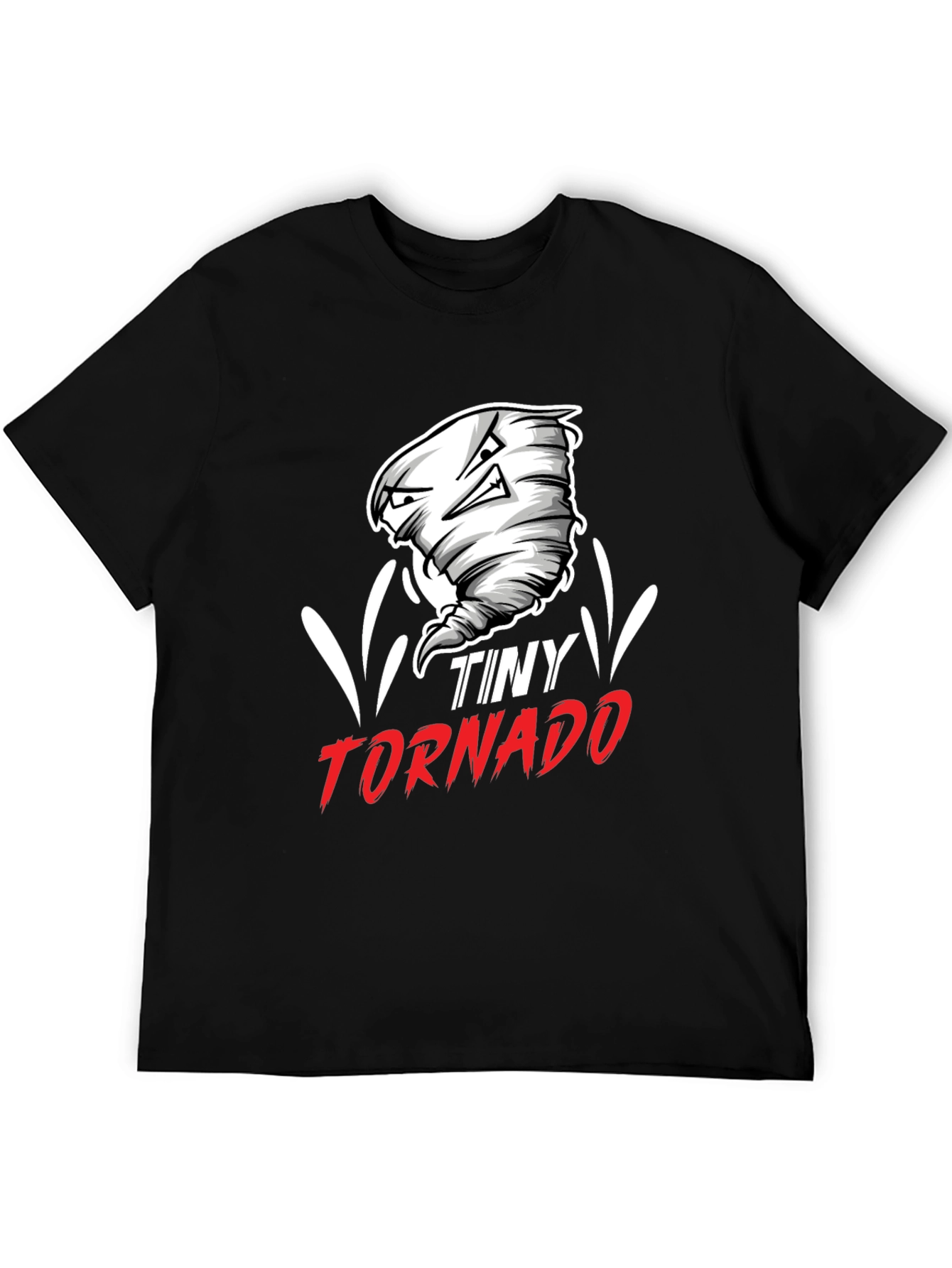 Tiny Tornado Graphic Tee - Black Cotton Blend