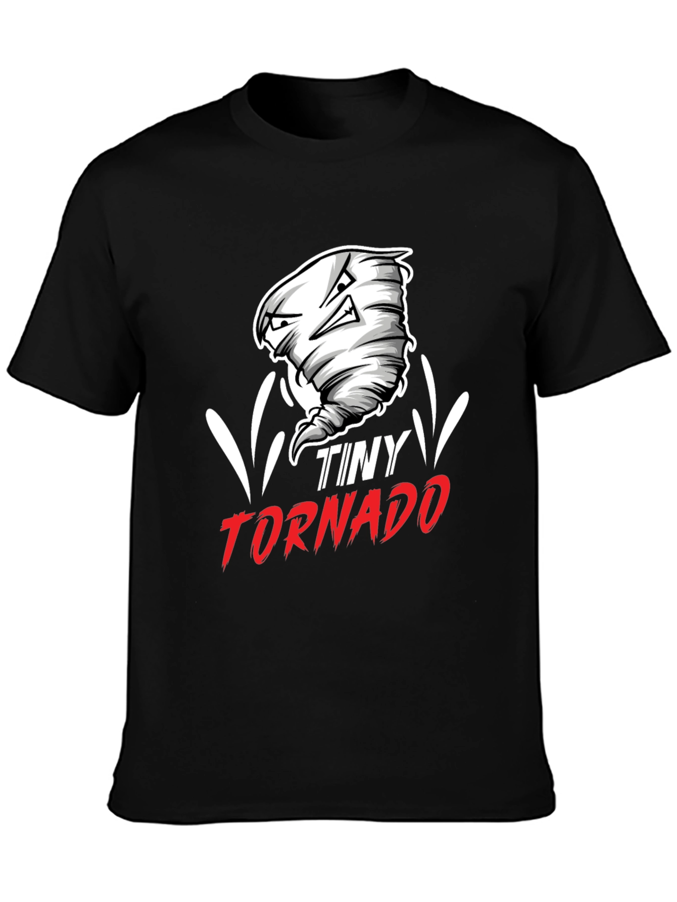 Tiny Tornado Graphic Tee - Black Cotton Blend