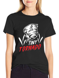 Tiny Tornado Graphic Tee - Black Cotton Blend