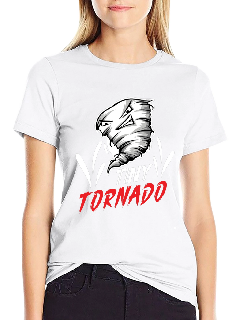 Tiny Tornado Graphic Tee - Black Cotton Blend