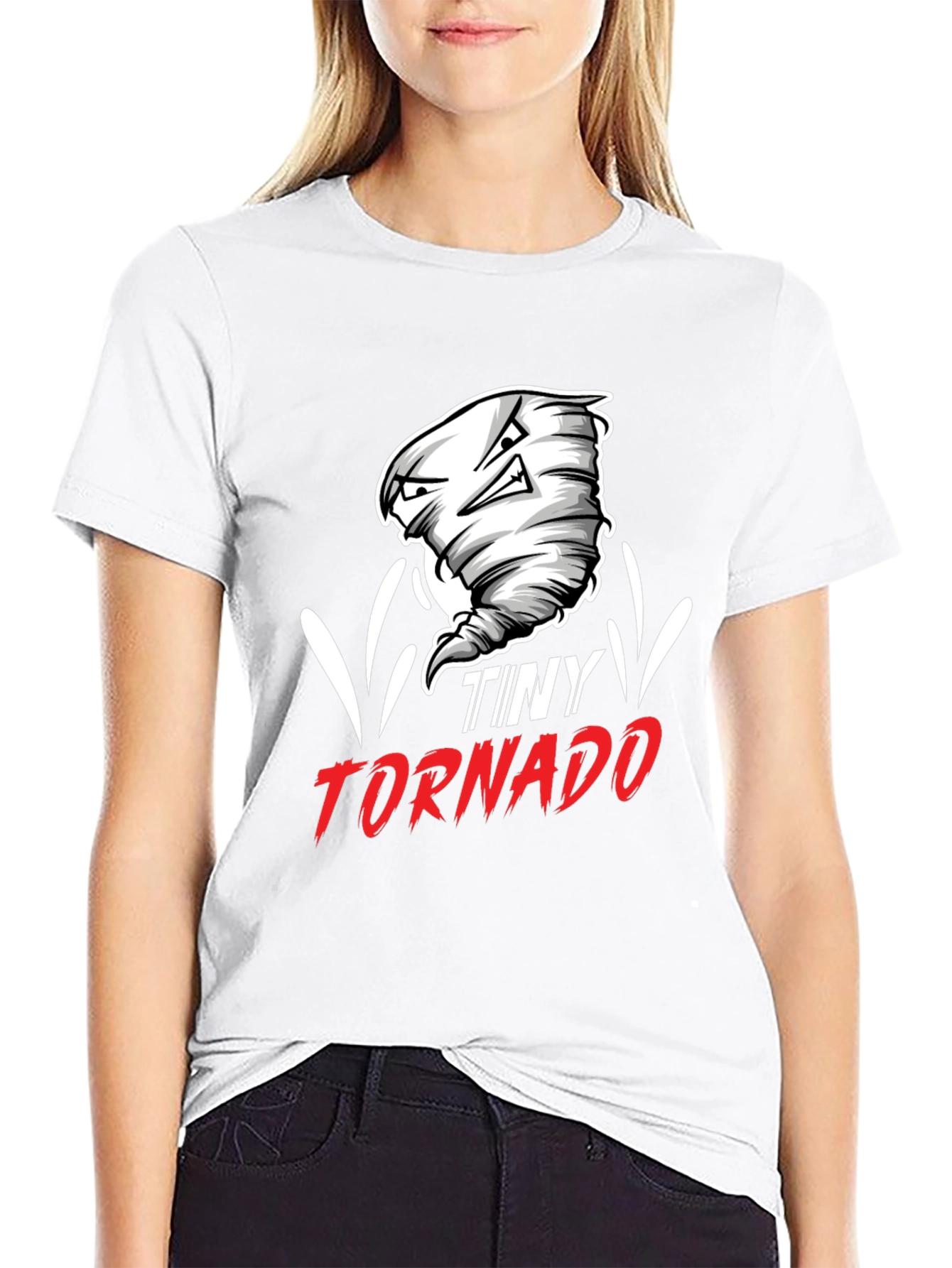 Tiny Tornado Graphic Tee - Black Cotton Blend