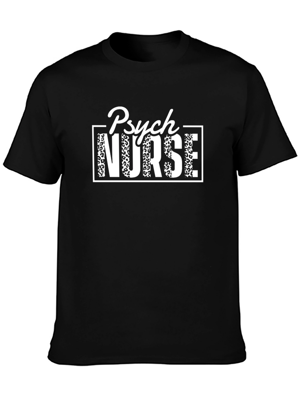 Psych Nurse Leopard Print Graphic T-Shirt