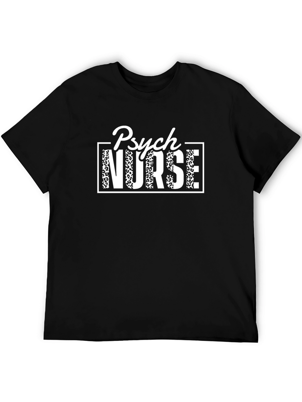 Psych Nurse Leopard Print Graphic T-Shirt