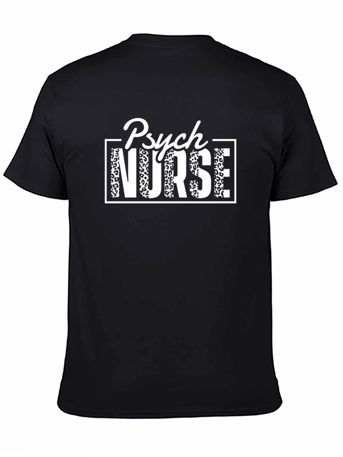 Psych Nurse Leopard Print Graphic T-Shirt