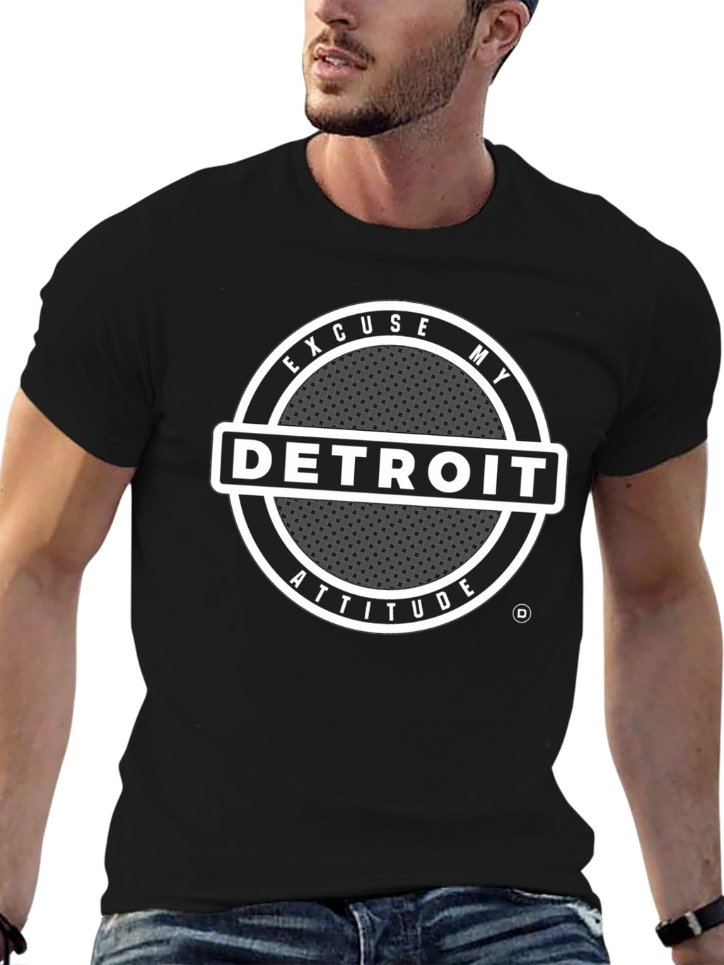 Detroit Attitude Graphic Tee - Black