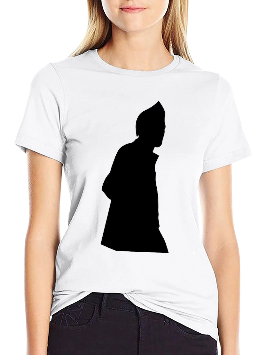 Mens Black Silhouette Graphic Tee