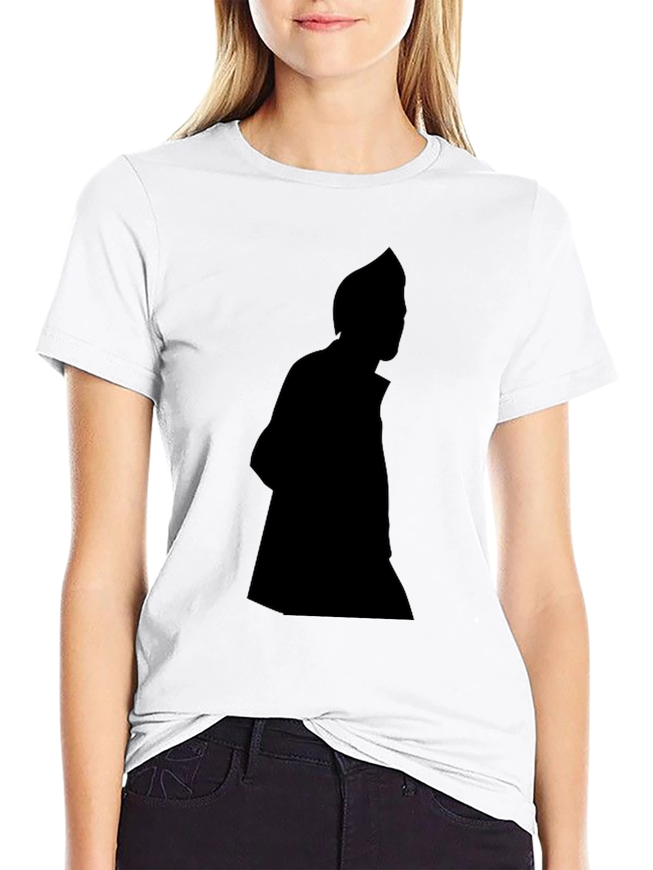 Mens Black Silhouette Graphic Tee
