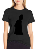 Mens Black Silhouette Graphic Tee