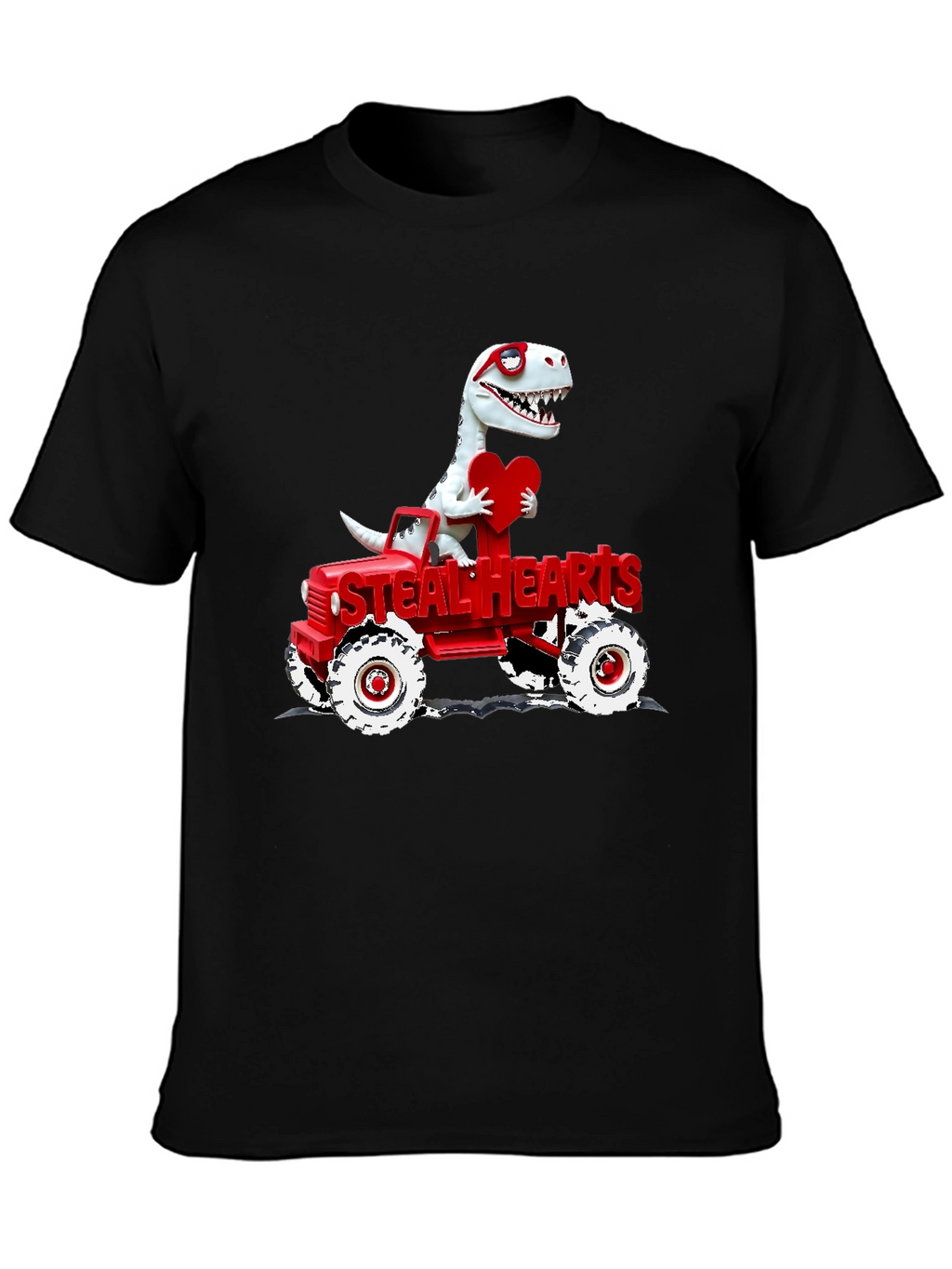 Steal Hearts Dinosaur Valentines Day T-Shirt