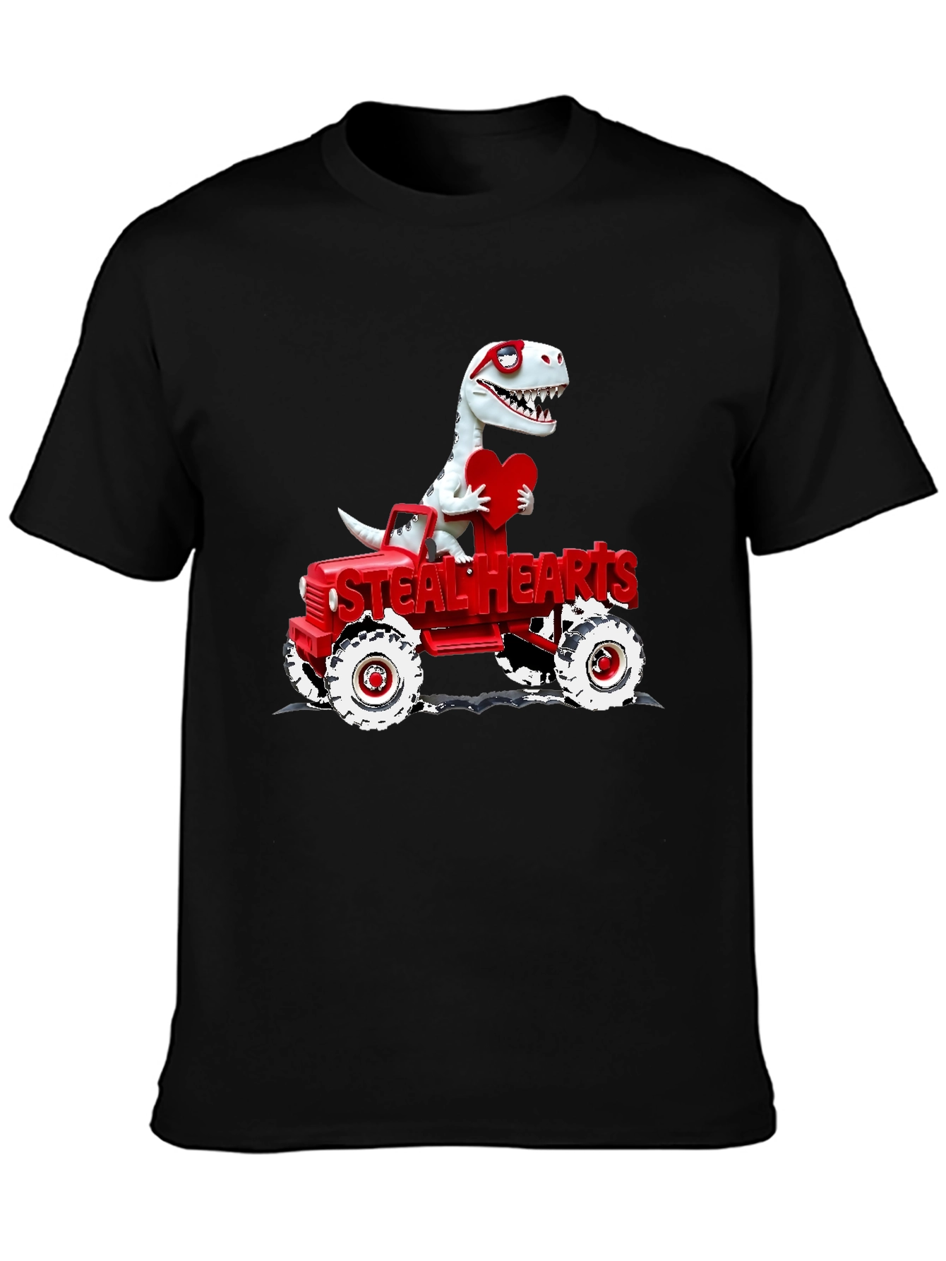 Steal Hearts Dinosaur Valentines Day T-Shirt