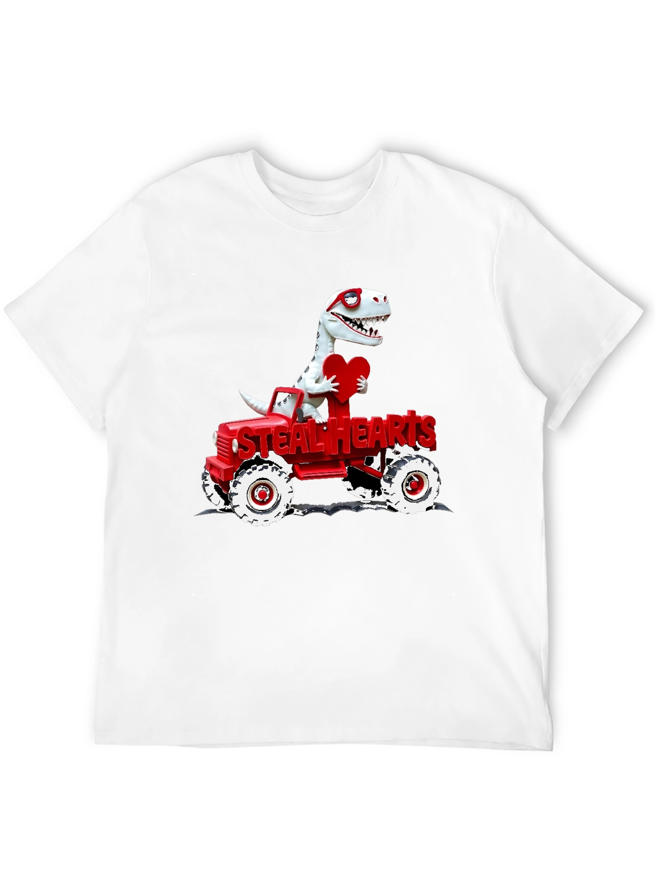 Steal Hearts Dinosaur Valentines Day T-Shirt