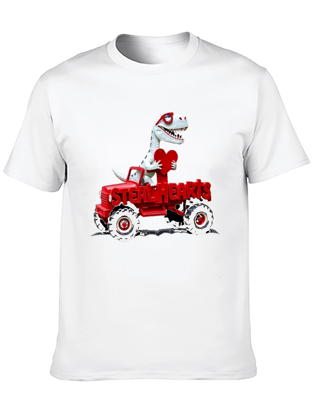 Steal Hearts Dinosaur Valentines Day T-Shirt