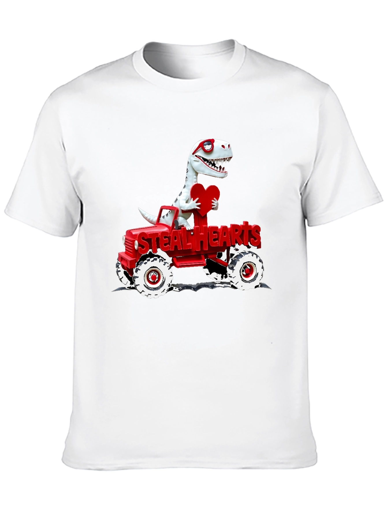 Steal Hearts Dinosaur Valentines Day T-Shirt