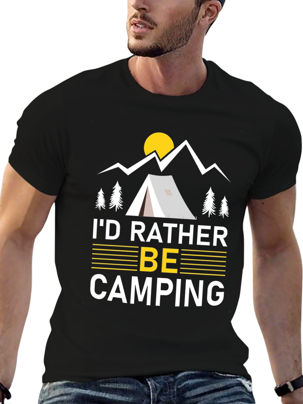 Camping Graphic Tee - Id Rather Be Camping Shirt