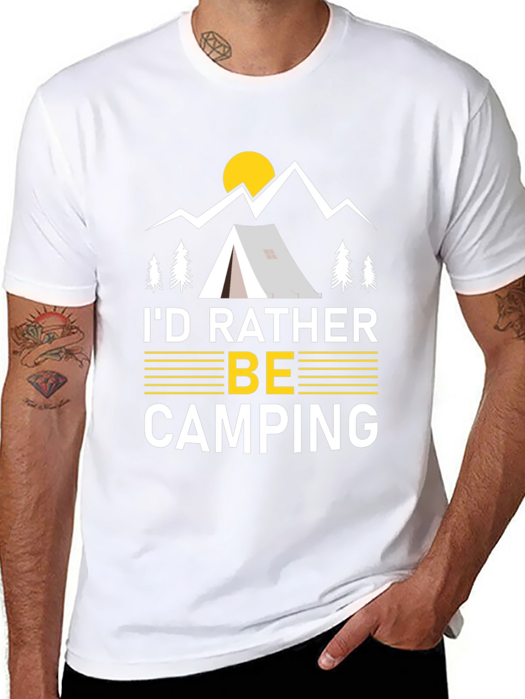 Camping Graphic Tee - Id Rather Be Camping Shirt
