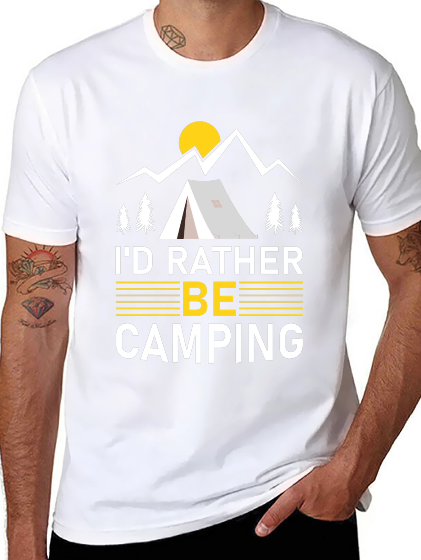 Camping Graphic Tee - Id Rather Be Camping Shirt
