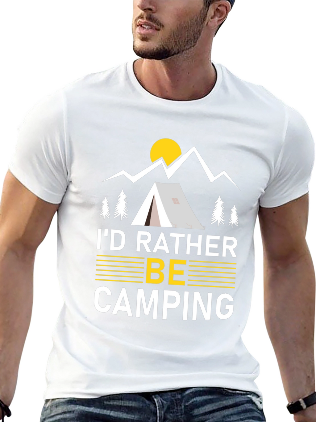 Camping Graphic Tee - Id Rather Be Camping Shirt