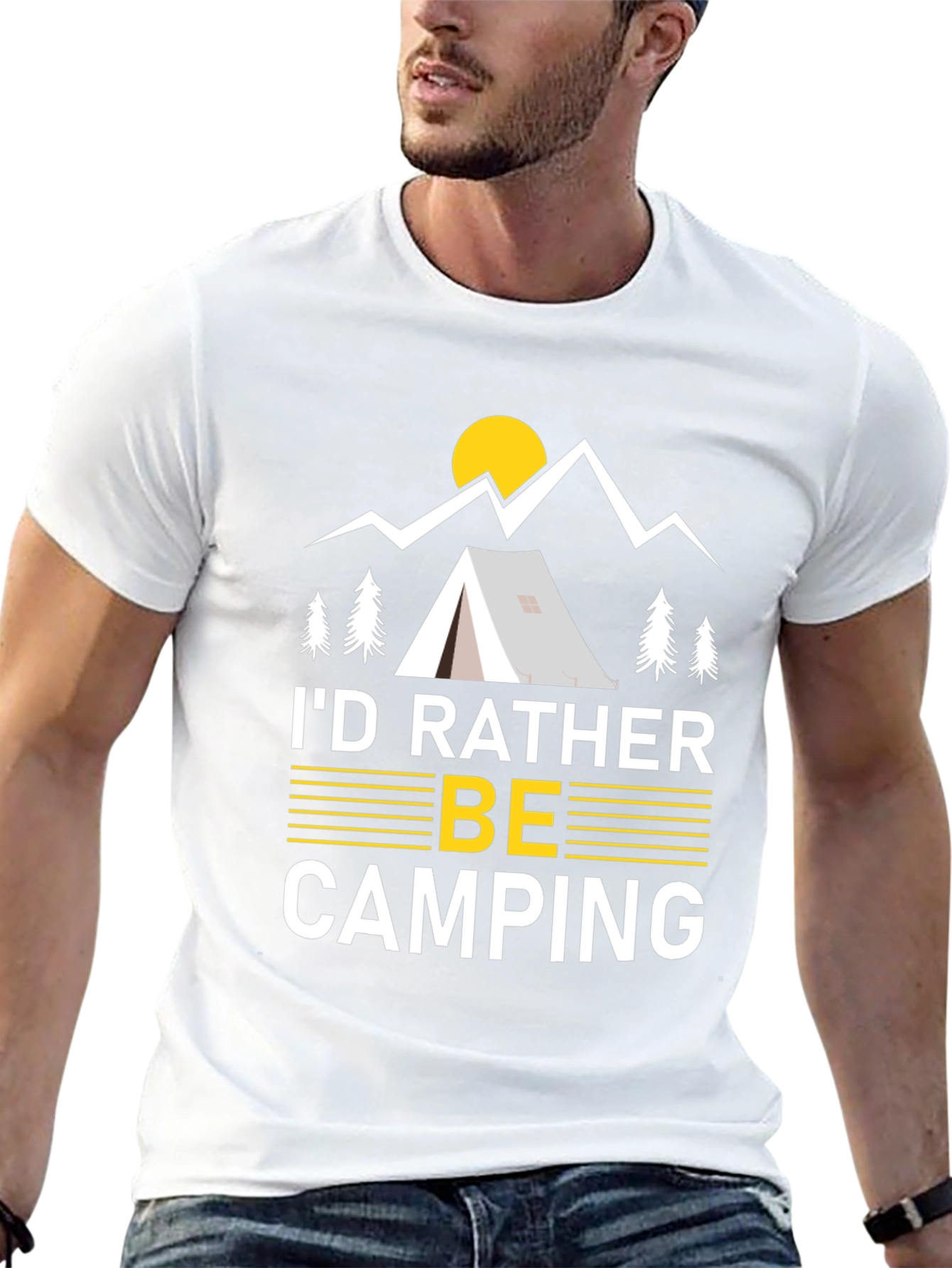 Camping Graphic Tee - Id Rather Be Camping Shirt
