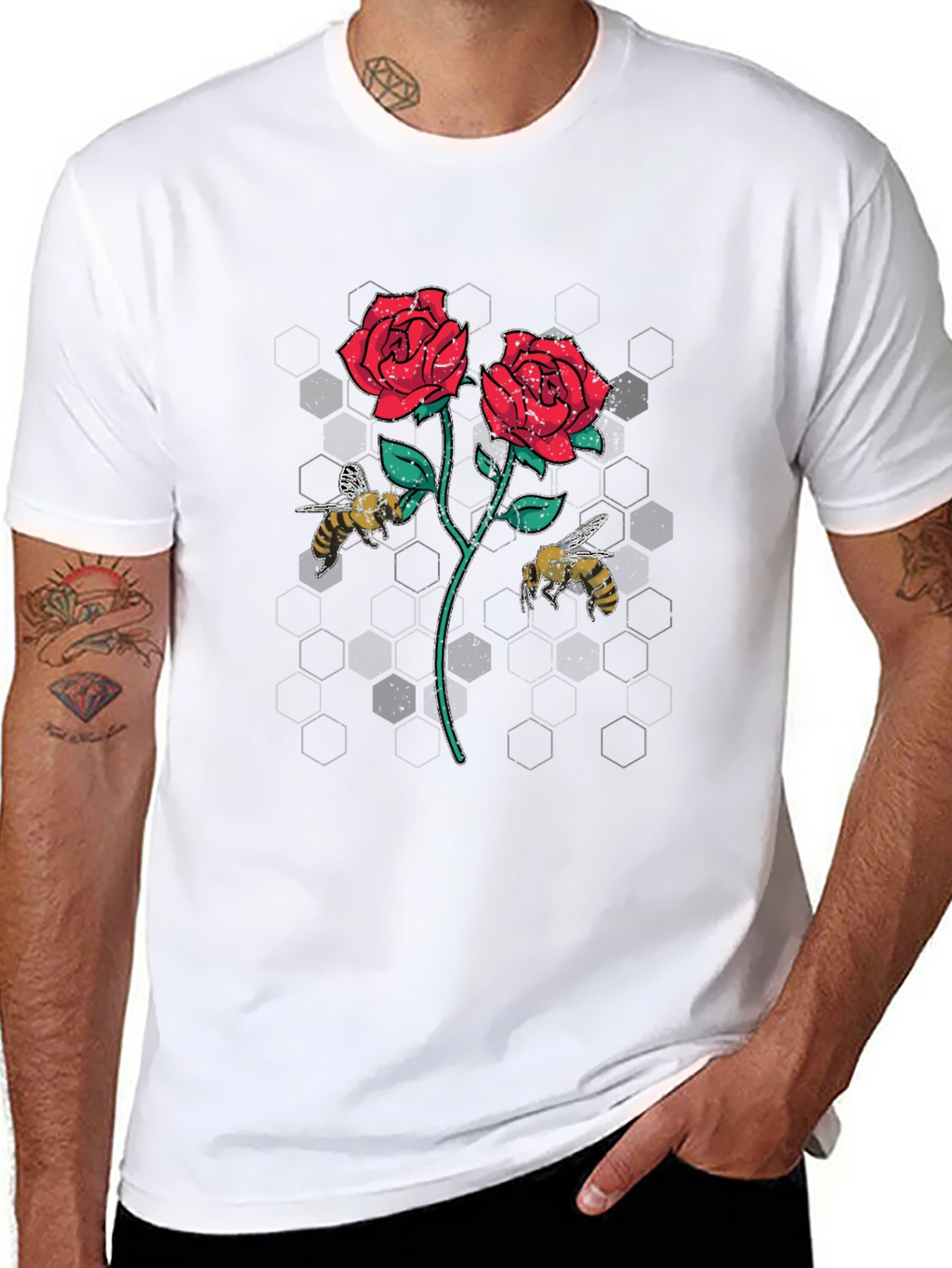 Rose and Bee Graphic Tee