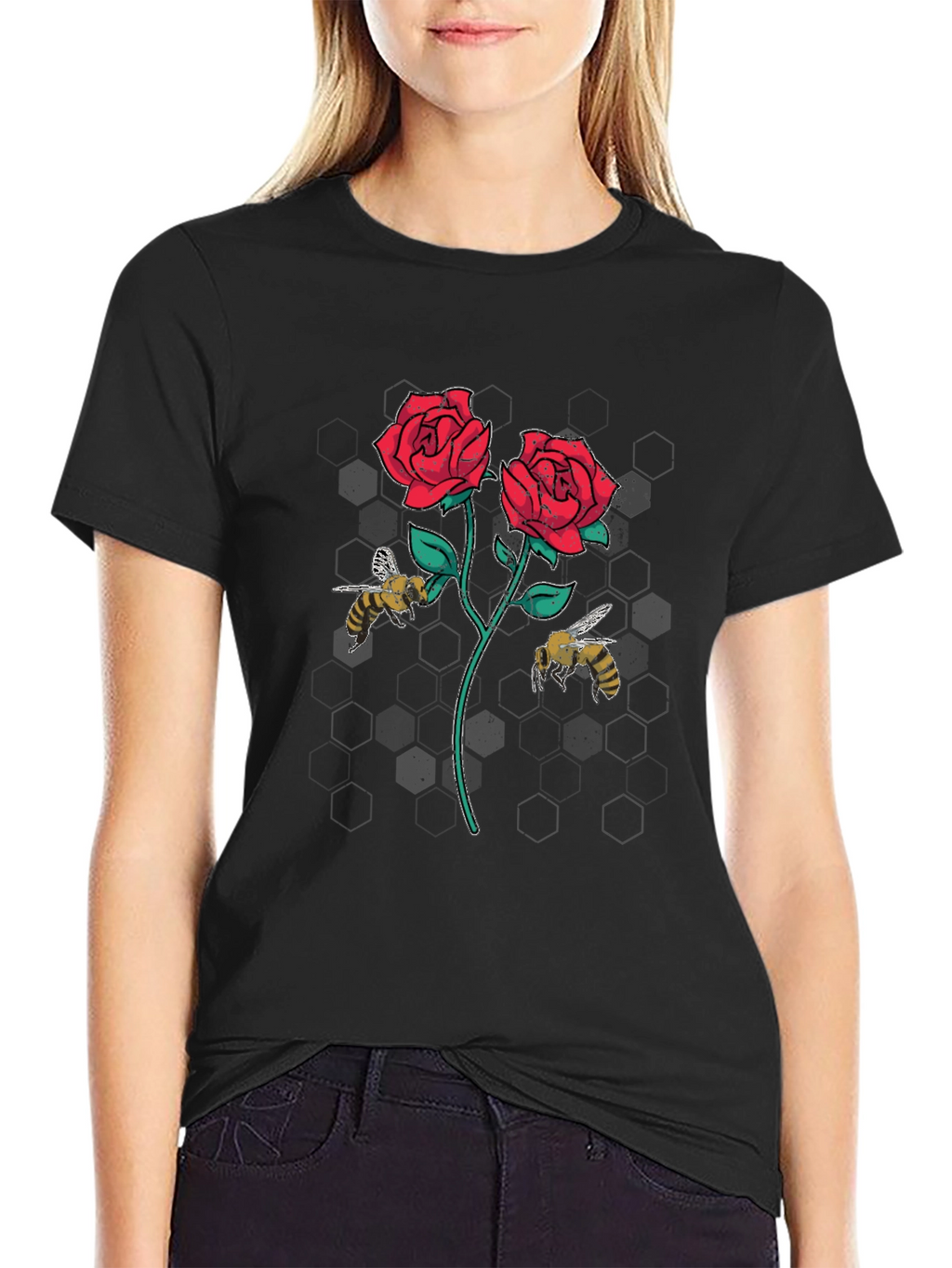 Rose and Bee Graphic Tee