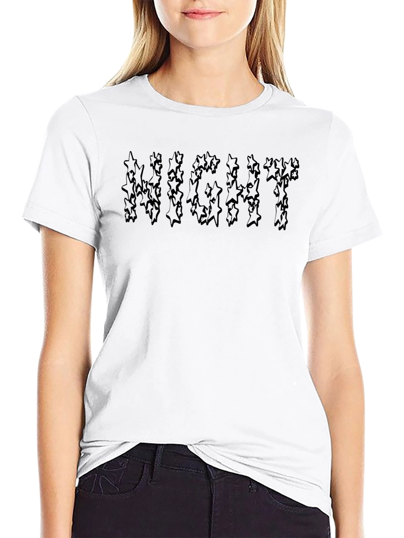 Night Star T-Shirt - Stylish Black Tee