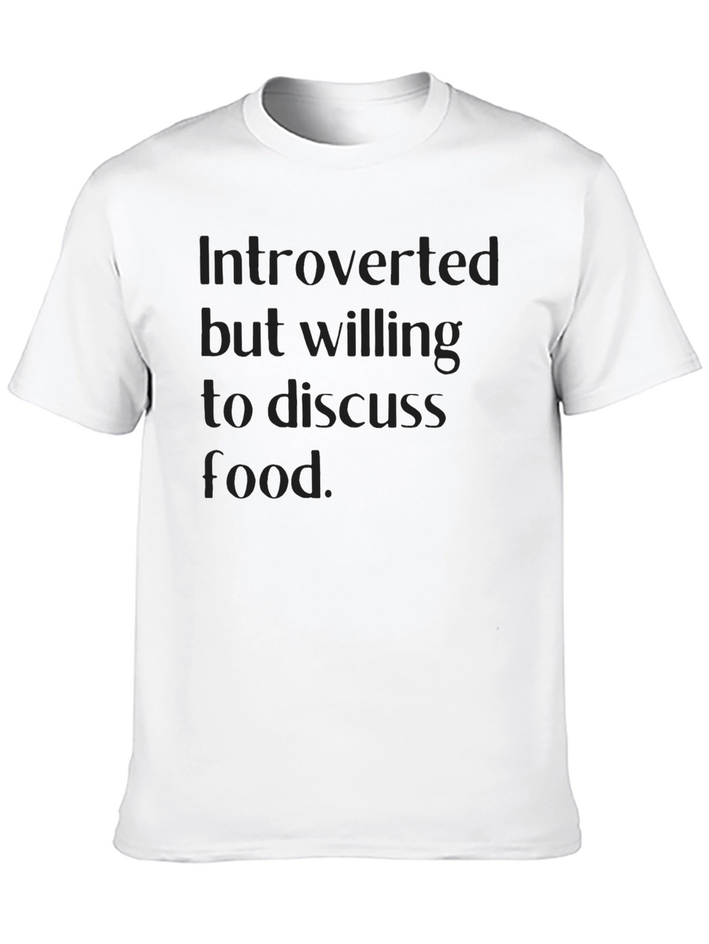 Introverted Foodie T-Shirt - Black