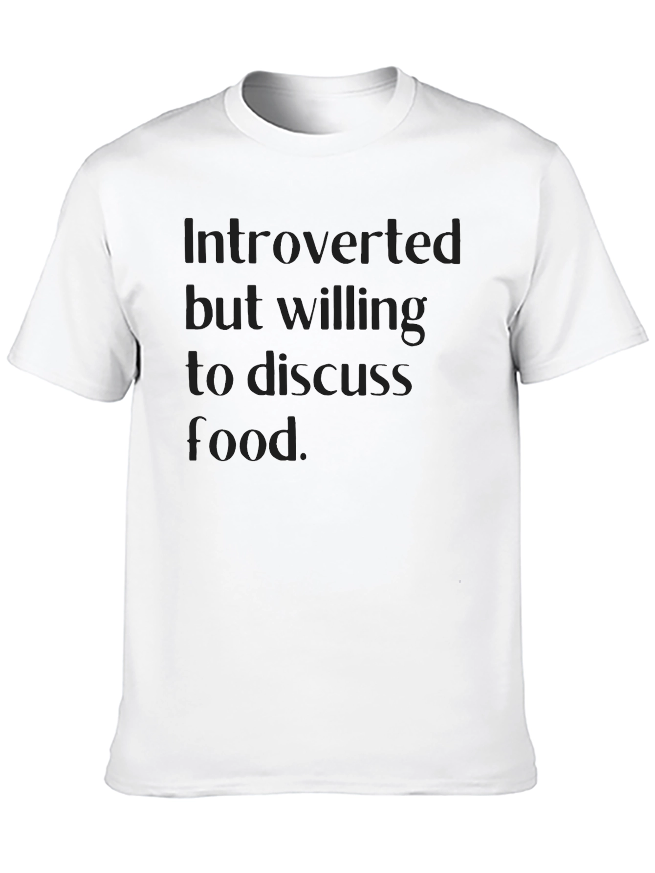 Introverted Foodie T-Shirt - Black