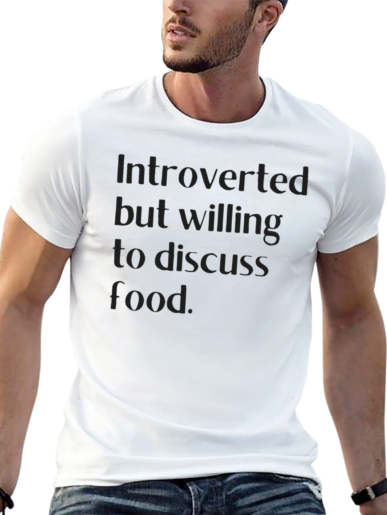 Introverted Foodie T-Shirt - Black