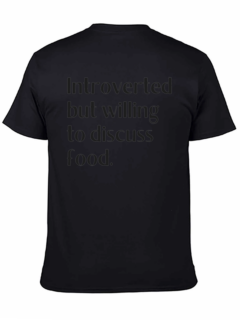 Introverted Foodie T-Shirt - Black