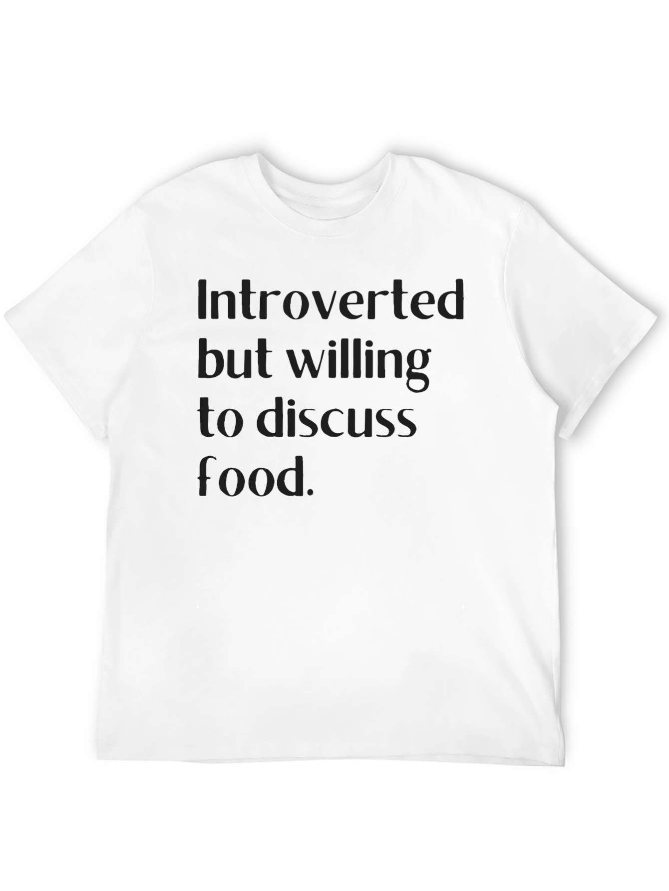Introverted Foodie T-Shirt - Black