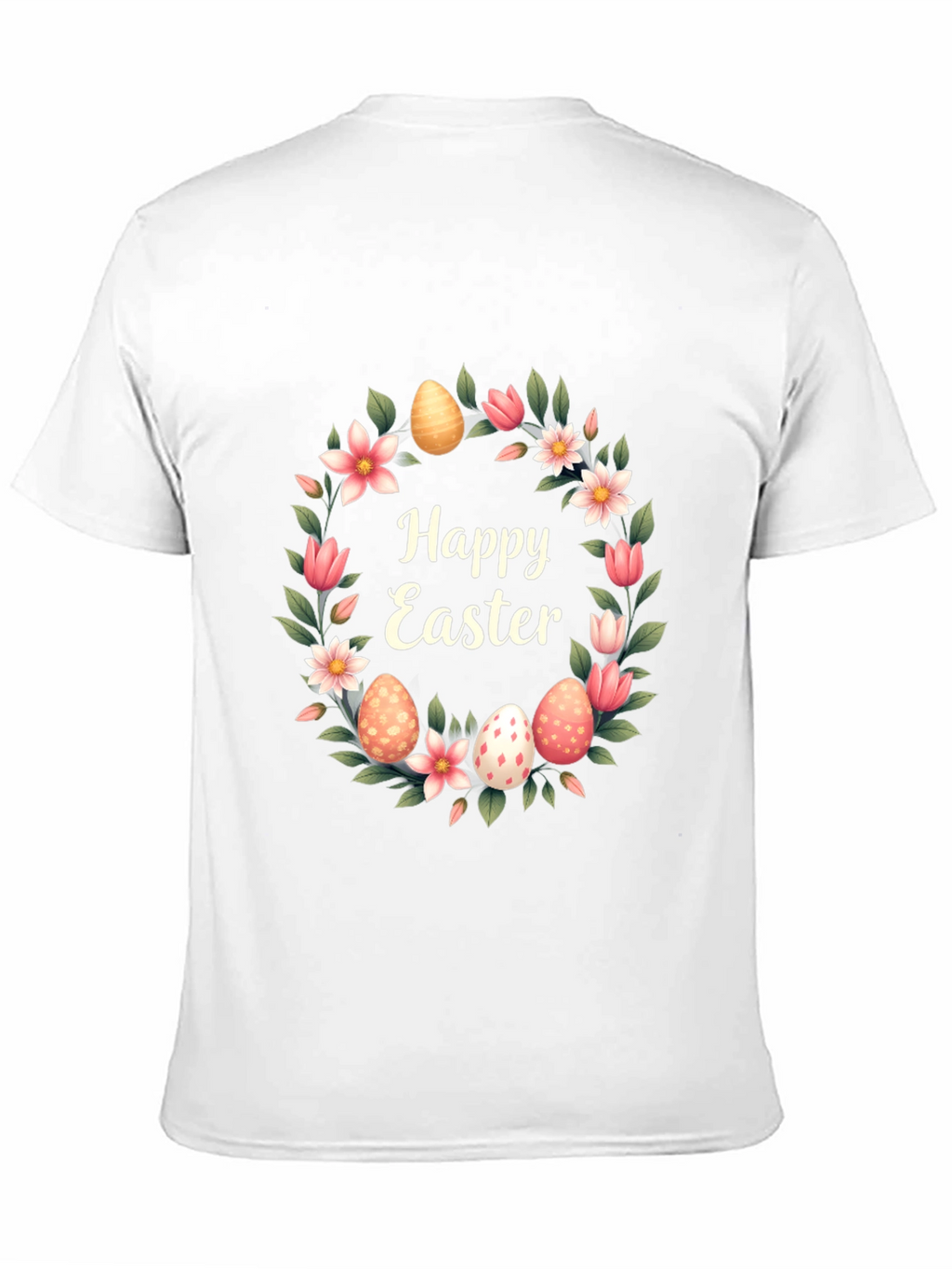 Happy Easter Floral Wreath T-Shirt