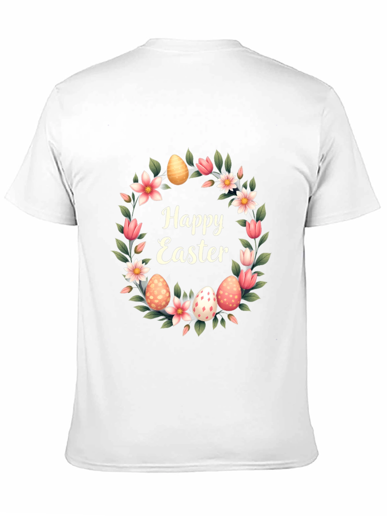 Happy Easter Floral Wreath T-Shirt