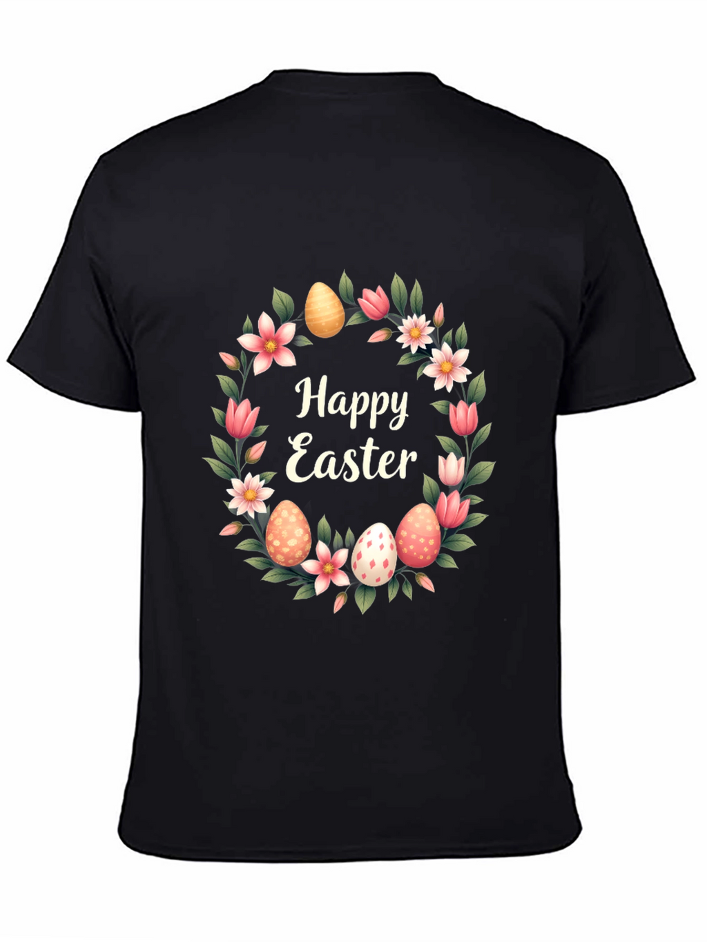 Happy Easter Floral Wreath T-Shirt