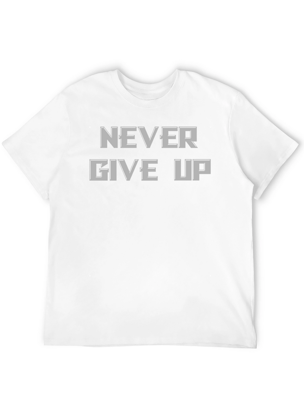 Never Give Up Graphic Tee - Motivational Black T-Shirt