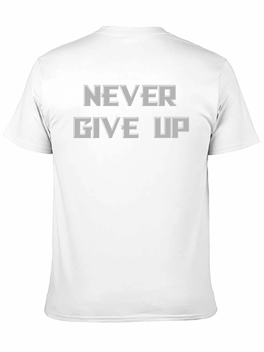 Never Give Up Graphic Tee - Motivational Black T-Shirt