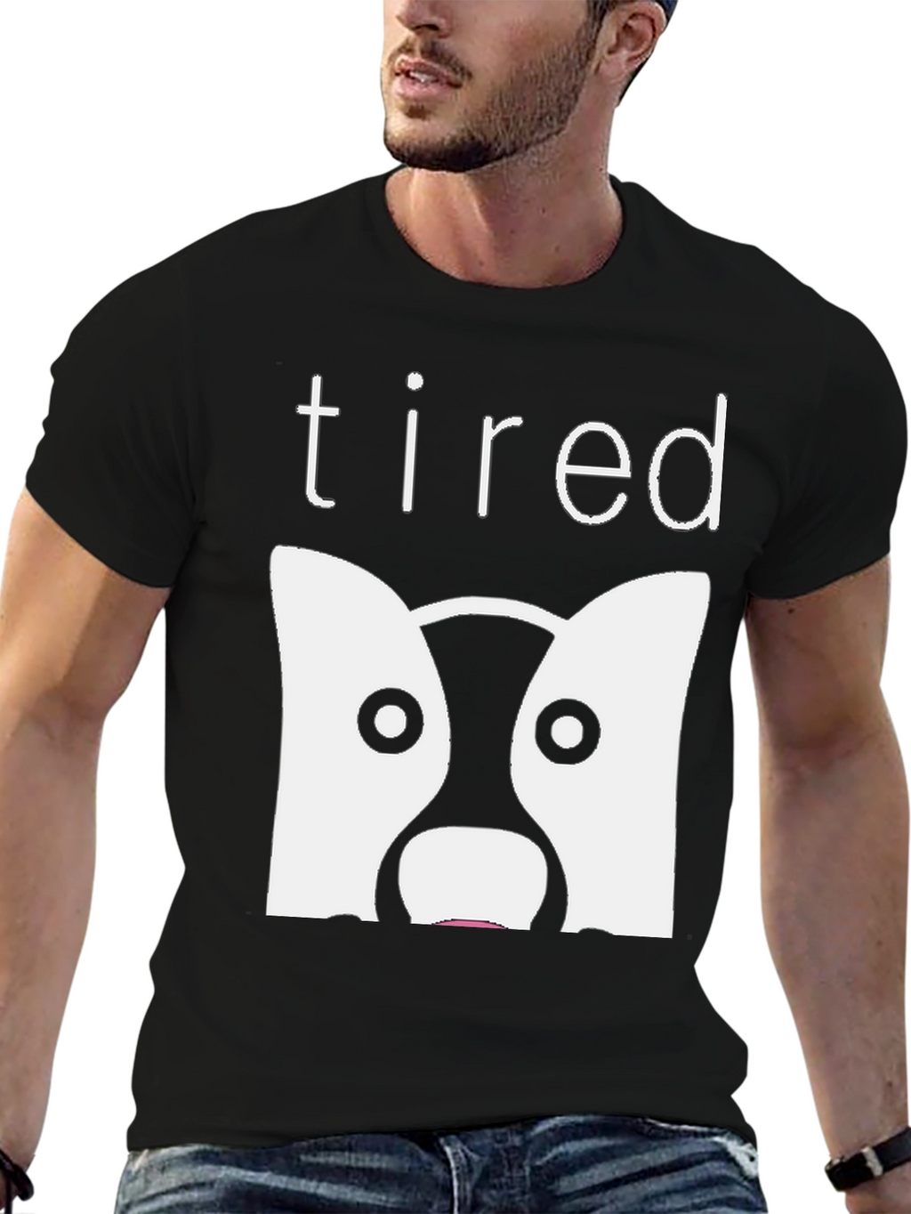 Tired Dog Graphic T-Shirt