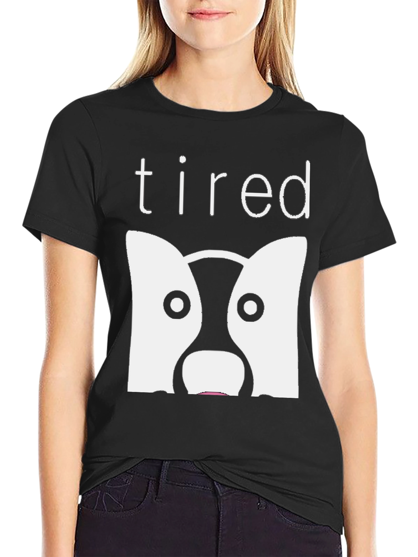 Tired Dog Graphic T-Shirt