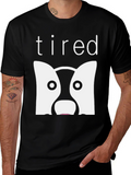 Tired Dog Graphic T-Shirt