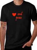 Heart and Peace Graphic T-Shirt